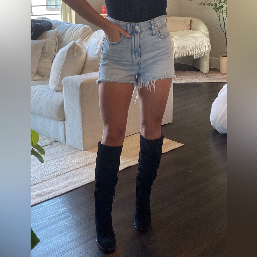 Lucky Brand Tall Black Jolna Boots Slouchy Western Style Size 7